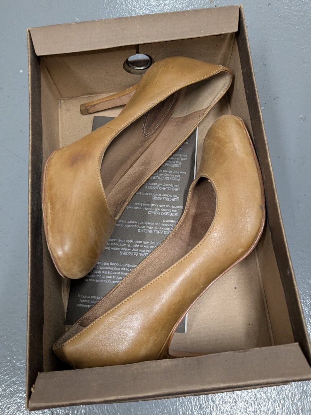 Corso Como Caramel Leather Stiletto Pumps sz 7